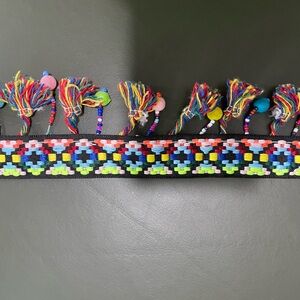 Colorful Woven Trim with Tassels